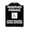 Signmission Reserved Parking Permit Required Towing Enforced Heavy-Gauge Aluminum Sign, 24" x 18", BW-1824-23057 A-DES-BW-1824-23057 - alternate 1